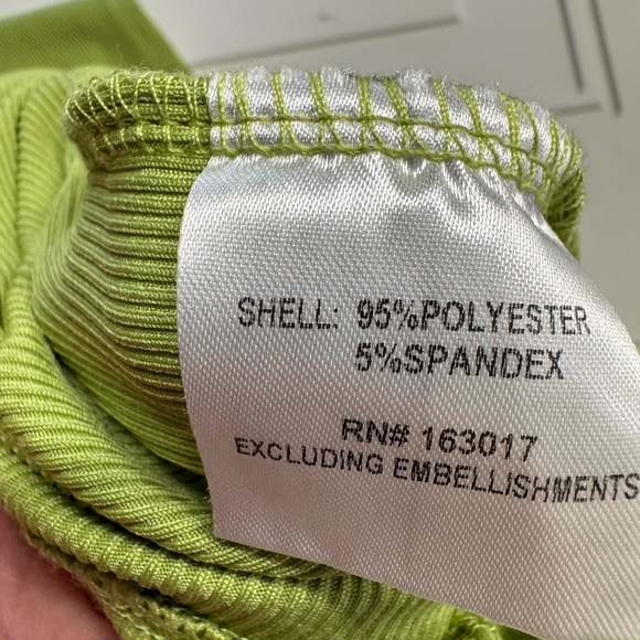 Princess Polly Skirt Womens Lime Green Ribbed High Slit Criss Cross Waist Size 4 - Picture 6 of 6